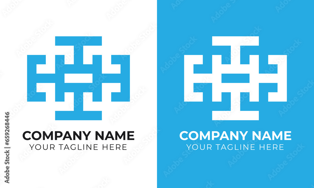 Fototapeta premium Creative modern minimal monogram abstract business logo design template