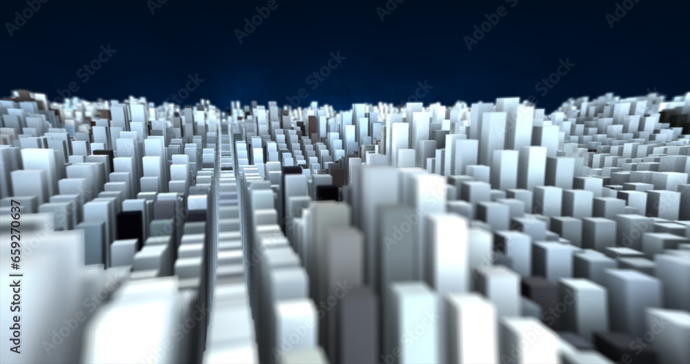 Abstract black and white landscape of moving waves of futuristic rectangles background Abstract black and white landscape of moving waves of futuristic rectangles background