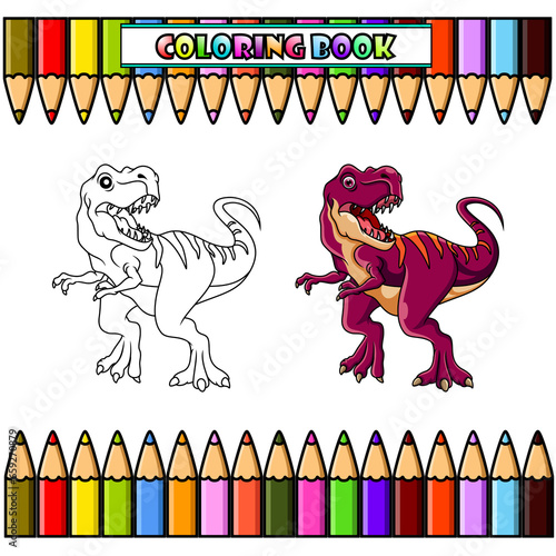 Cartoon Dinosaur Gigantosaurus for coloring book photo