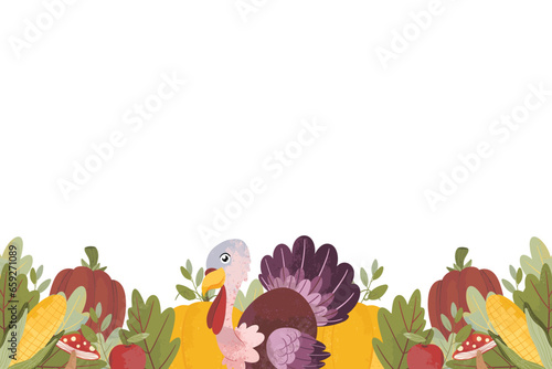 Thanksgiving and Fall Frame Background