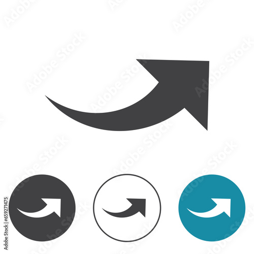 simple Vector arrow Icon isolated on a white background with three styles. arrow Icon logo vector design template - EPS 10