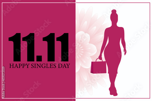 Singles Day is a major shopping holiday in China, celebrated on November 11th, primarily by single people treating themselves to gifts. photo