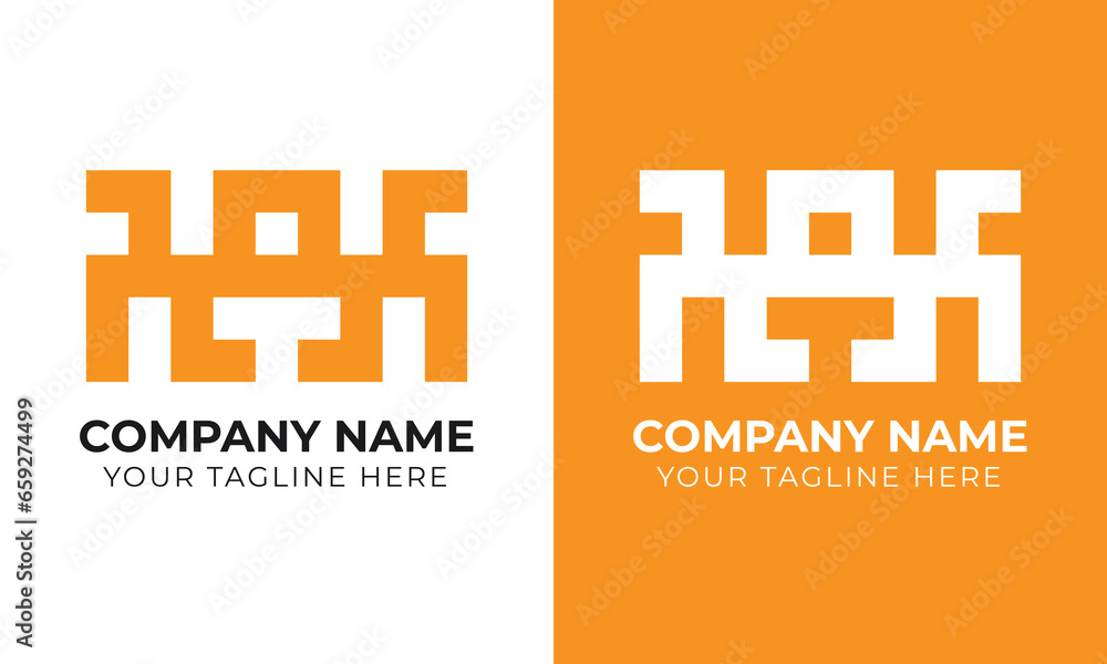 Obraz premium Professional modern minimal monogram abstract business logo design template