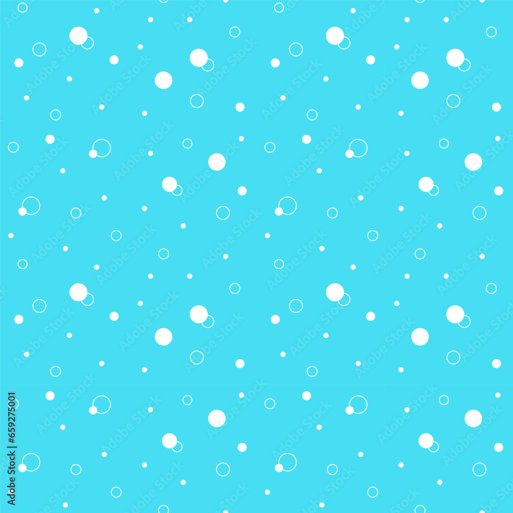 Vector seamless pattern under water, nautical design for textiles and various design products. Water pattern, seamless sea background with bubbles, azure.