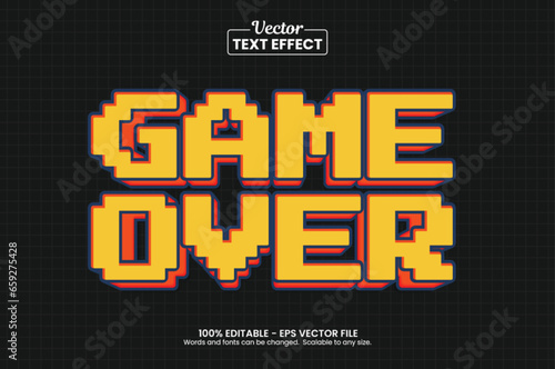 Retro arcade games, Editable Text Effect	
