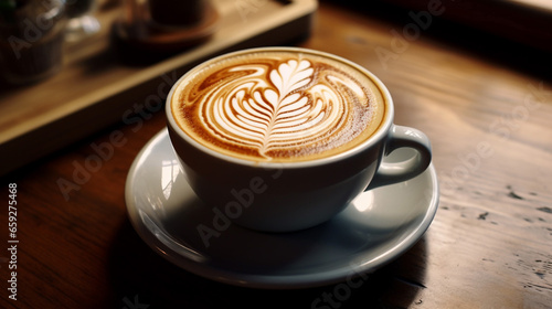 Amazing Coffee Latte in Coffee Shop