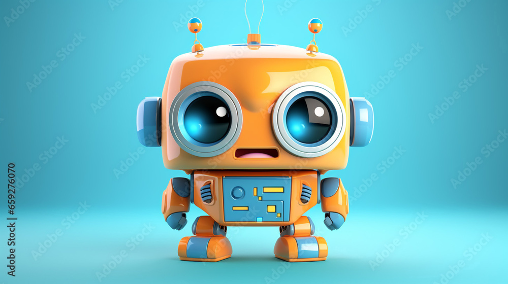 Cute Robot Toy 3D Robot Illustration Cute Robot Toy 3D Robot Illustration