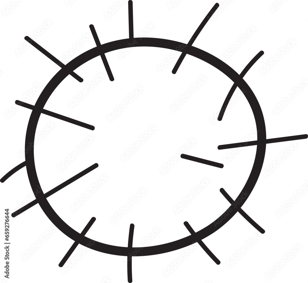 sea urchih hand drawn outline sea urchih hand drawn outline