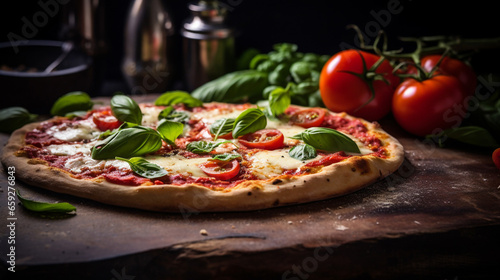 Amazing Homemade Vegan Margherita Pizza Food Photography