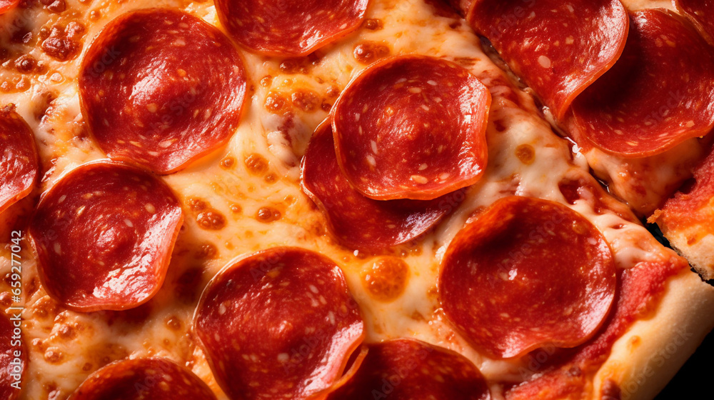 Amazing Pepperoni Pizza Close Up for Backgrounds Amazing Pepperoni Pizza Close Up for Backgrounds
