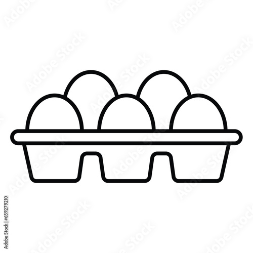 eggs box carton food icon vector