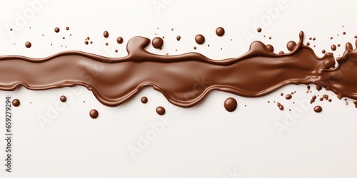 Chocolate melting banner, AI generated