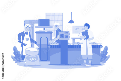 Bread maker Illustration concept br white background