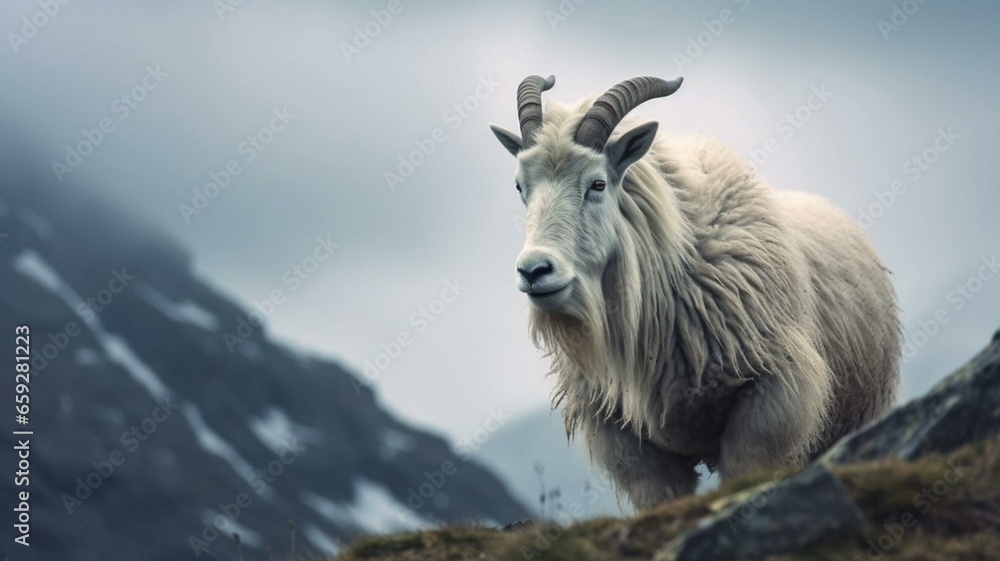 mountain goat on a mountain