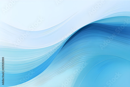 Colorful Horizontal Header With Steel Blue, Pale Turquoise and Sky Blue Colors. Dynamic Curved Lines With Fluid Flowing Waves and Curves.