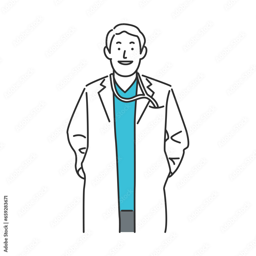 男性医師のイラスト 男性医師のイラスト
