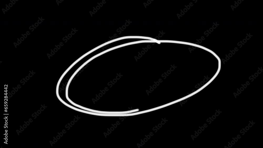Animation of white scribble and frame elements Animation of white scribble and frame elements