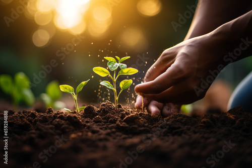 planting a plant