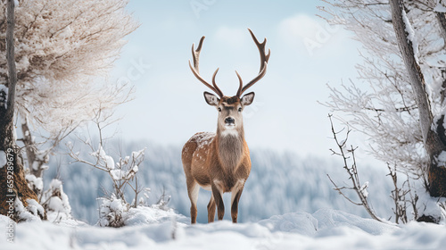 deer in snow © adince