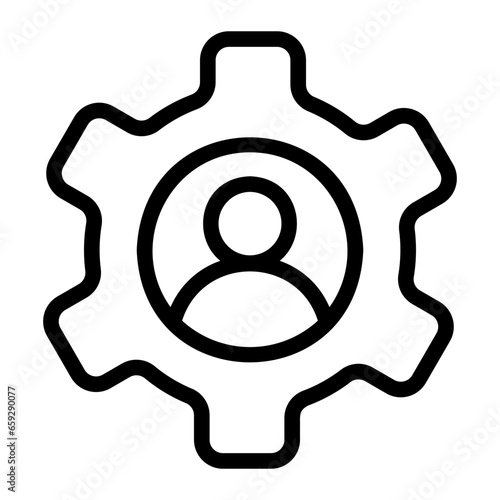gear line icon