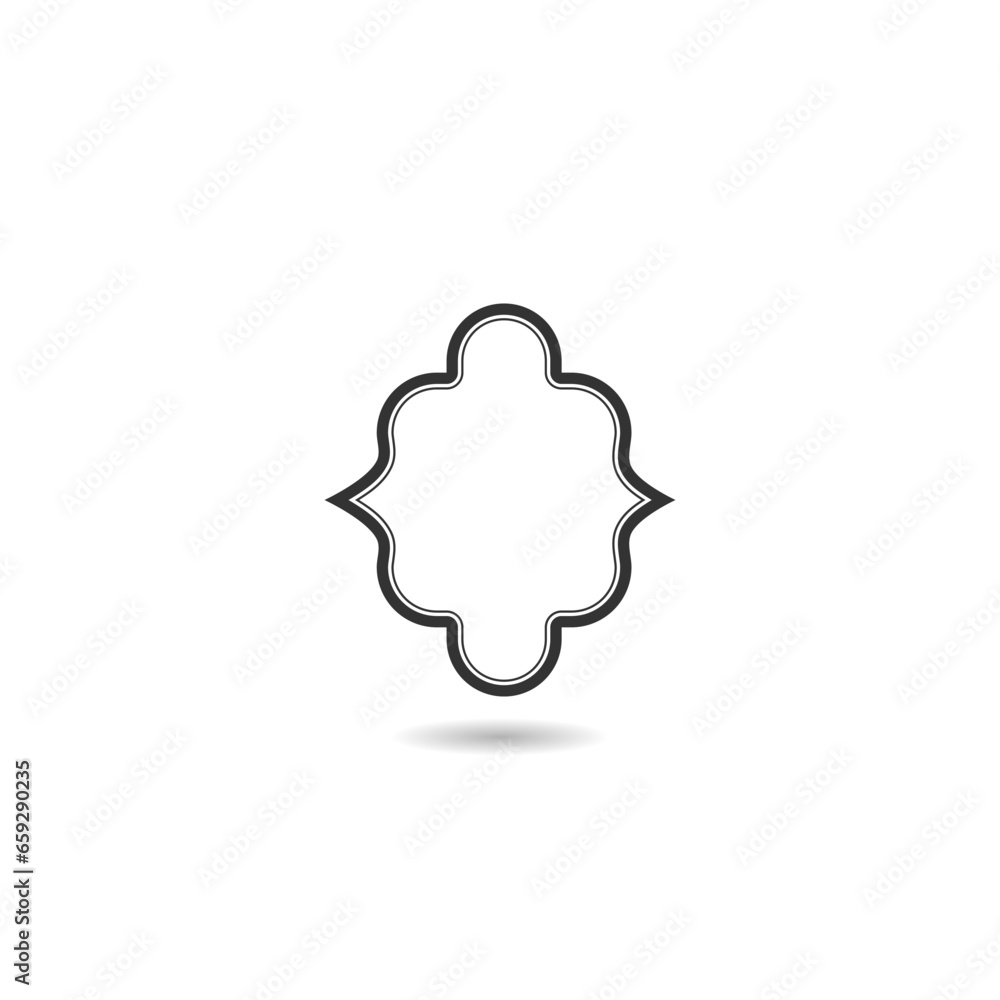 Frame line icon with shadow Frame line icon with shadow
