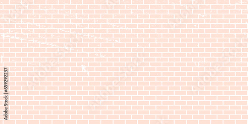 Cream color brick wall texture background. Grunge brickwork for your design backdrop. Abstract Pastel Pink and White brick wall texture background pre wedding. Brickwork 