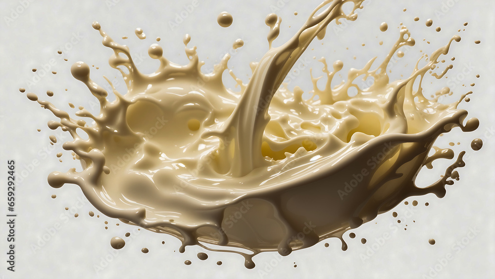Splash of milk or cream isolated on white background . Splash of milk or cream isolated on white background .