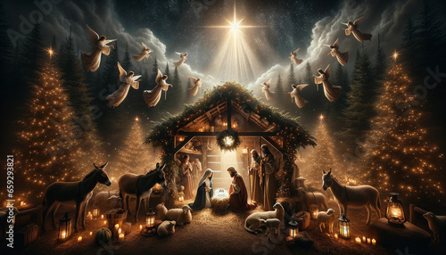 Photo Nativity Marvel: A Guiding Star's Promise