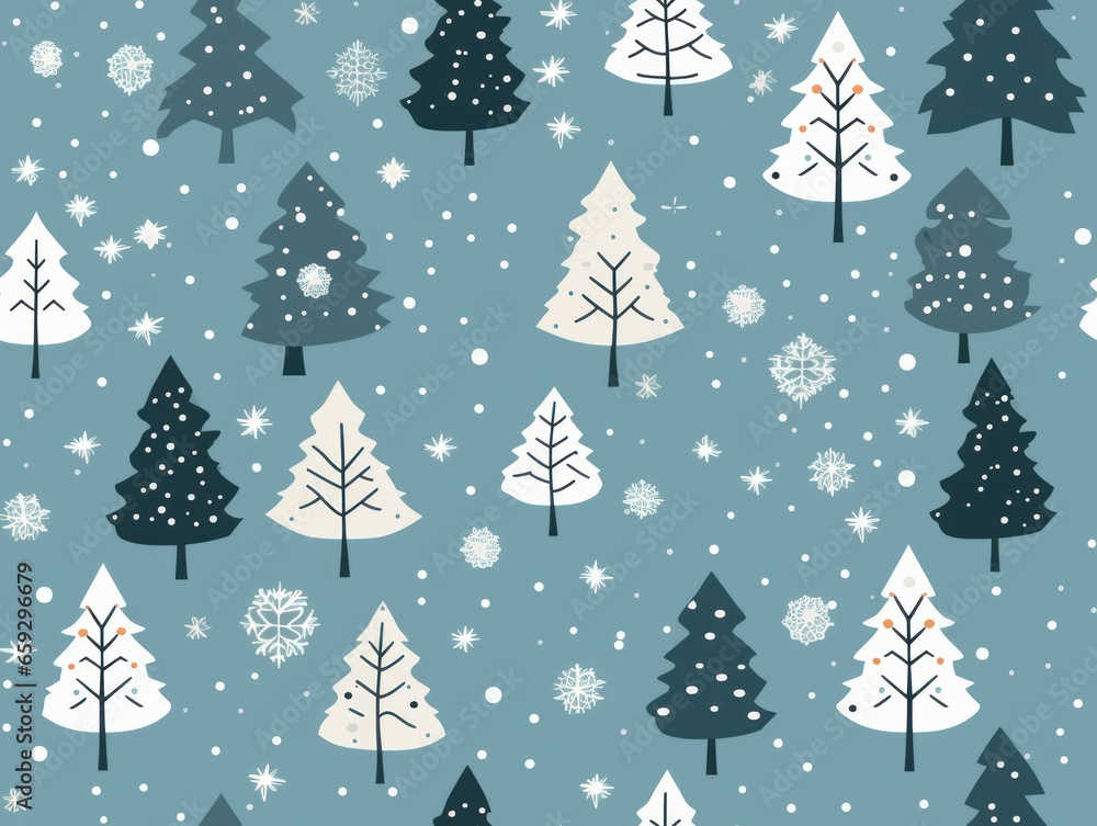 snow winter seamless pattern template