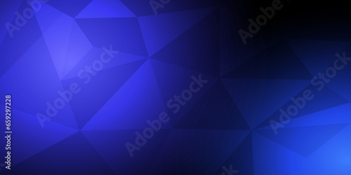 Abstract blue and indigo geometric design background. Triangle banner indigo and blue wallpaper. Abstract polygonal background. Vector illustration.