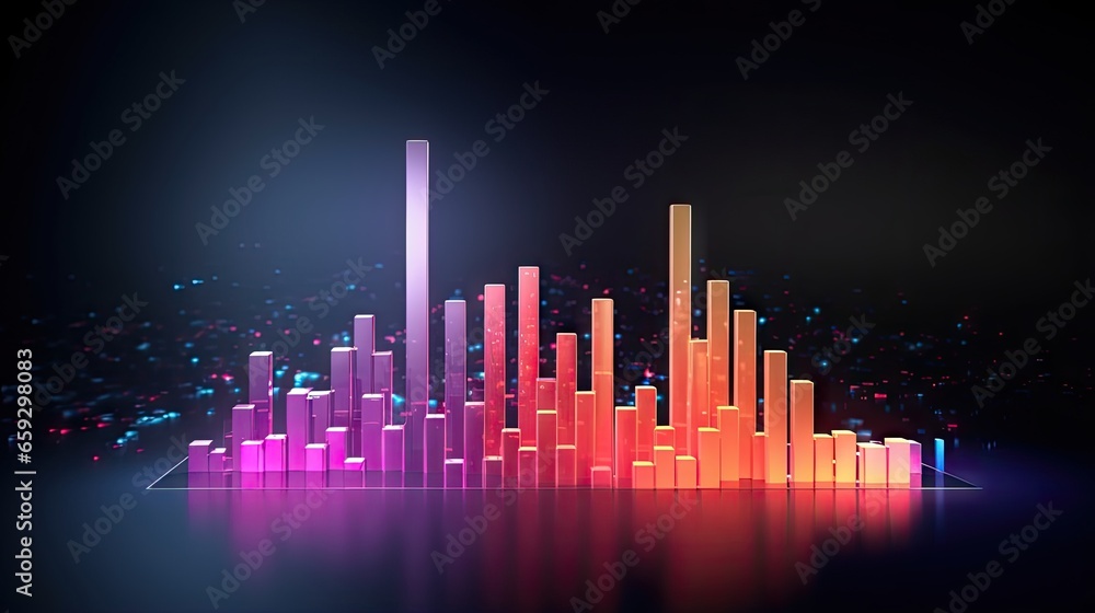 3D image of abstract stats background