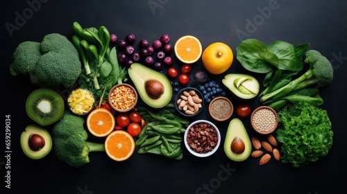 Assorted superfoods for a b...