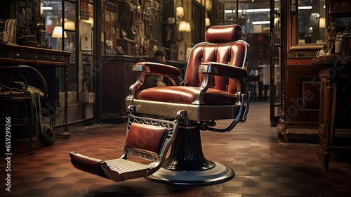 Barber shop with a leather ...