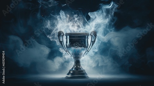 Blue Tone Silver Trophy competition in the dark with smoke