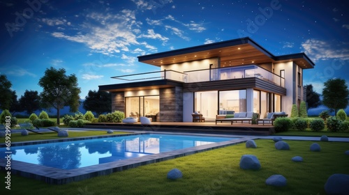 Contemporary vacation villa...