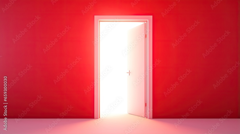 3D render of an open door symbolizing new opportunities in business 3D render of an open door symbolizing new opportunities in business