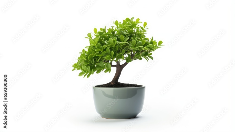 Concept image of a small fake tree in a pot perfect for interior design or office decor Concept image of a small fake tree in a pot perfect for interior design or office decor