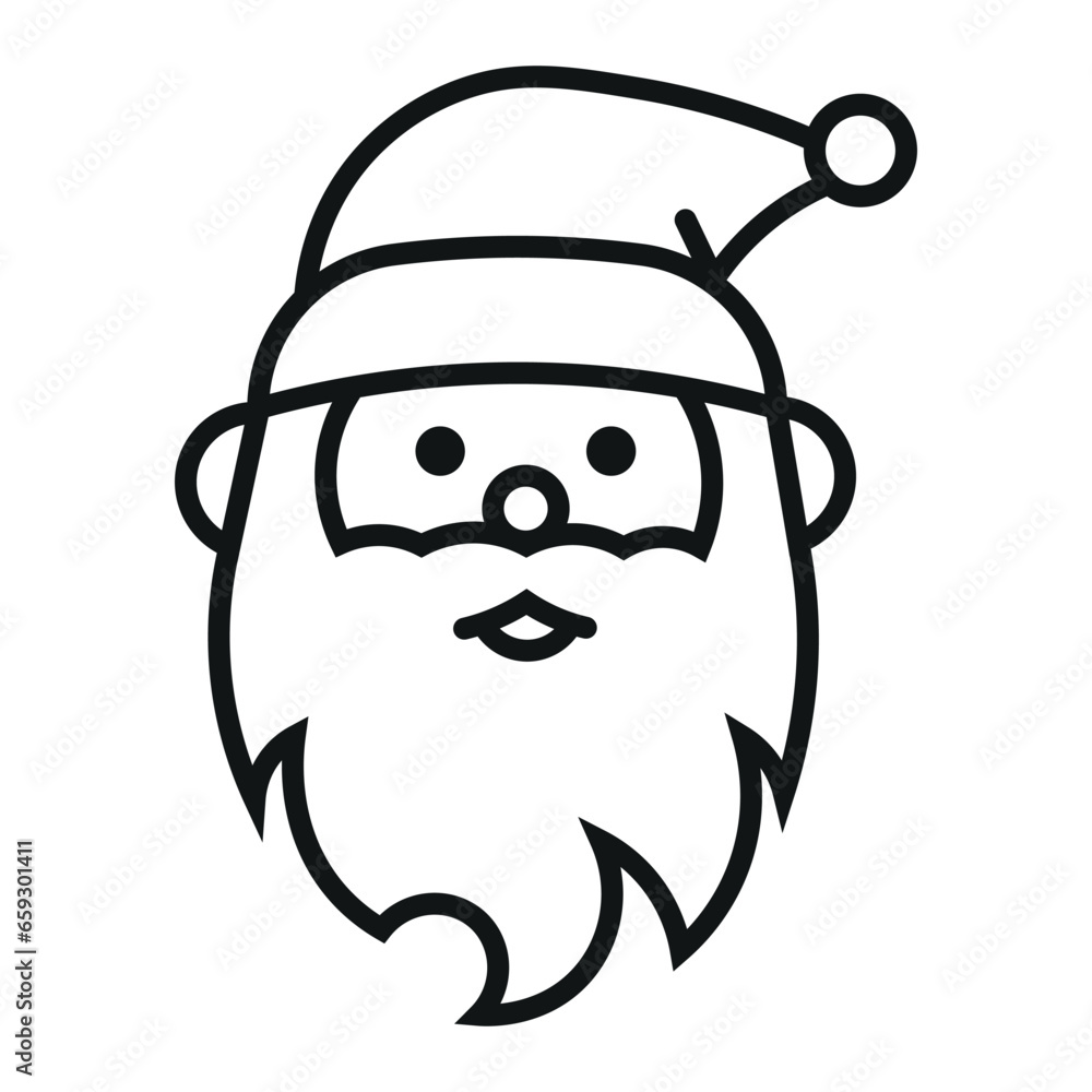 Santa Claus Line Icon Santa Claus Line Icon