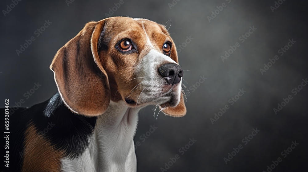 Captivating stock photo showcases the charm and elegance of the beloved beagle breed