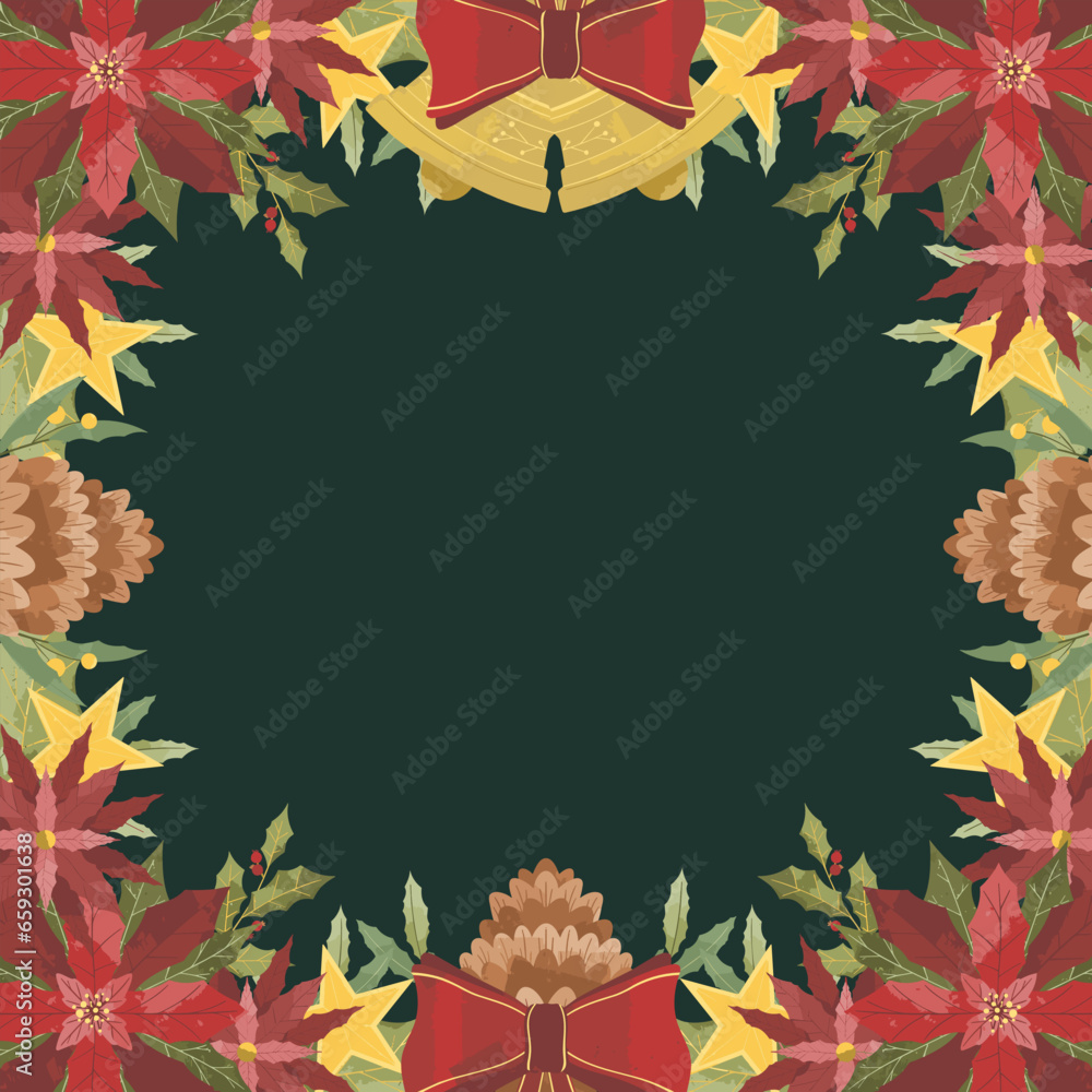 Christmas Element Illustrations Frame Background