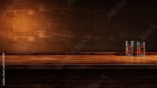 Brown bar top with space fo...