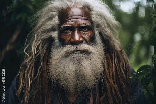 elderly black man with white beard