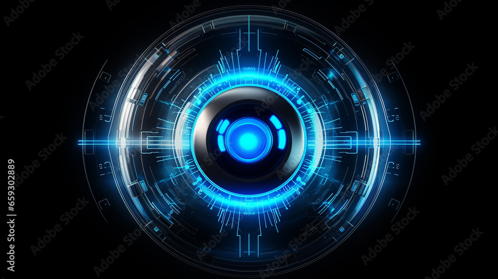 Blue eye technology concept. Blue eye technology concept.