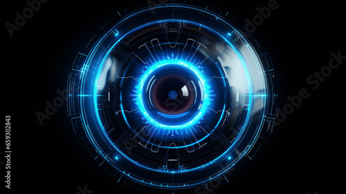 Blue eye technology concept.