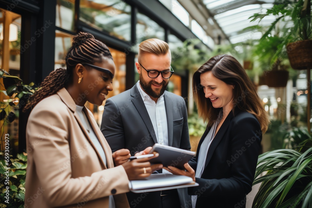 Group of business people using digital tablet Group of business people using digital tablet
