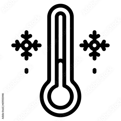 cold icon with outline style and pixel perfect base. Suitable for website design, logo, app and UI. Based on the size of the icon in general, so it can be reduced.