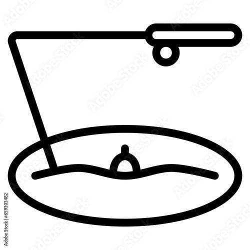 fishing icon with outline style and pixel perfect base. Suitable for website design, logo, app and UI. Based on the size of the icon in general, so it can be reduced.