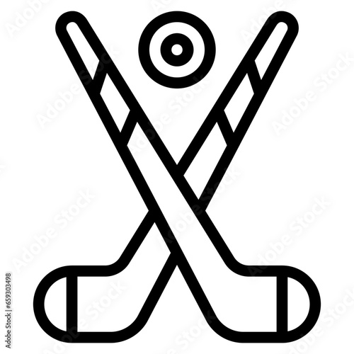 ice hockey icon with outline style and pixel perfect base. Suitable for website design, logo, app and UI. Based on the size of the icon in general, so it can be reduced.