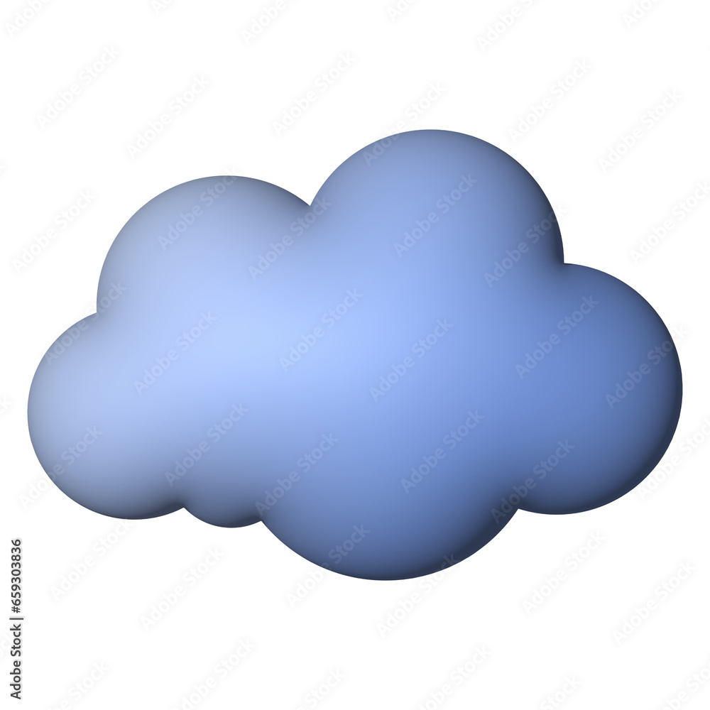 Cloudy weather icon 3d neture blue design for element Cloudy weather icon 3d neture blue design for element