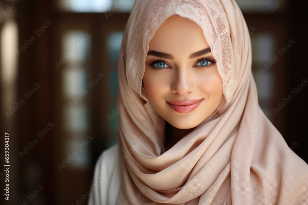 Young muslim islamic smiling beautiful woman Young muslim islamic smiling beautiful woman